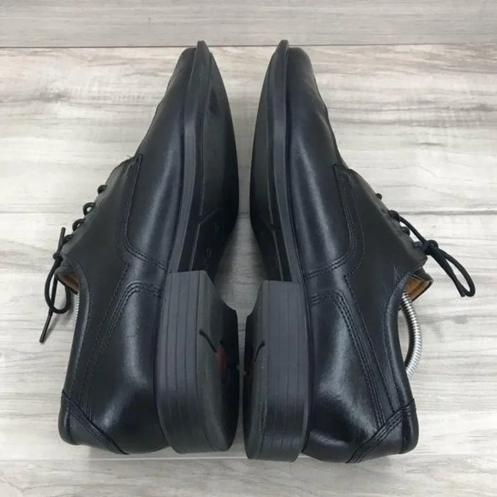 Ecco Derby Oxfords Men's EU 45 Black Leather Lace Up Dress Shoes